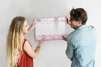 Magnetisk tegnetavle ugeplanner til børn