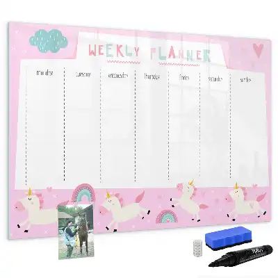 Magnetisk tegnetavle ugeplanner til børn