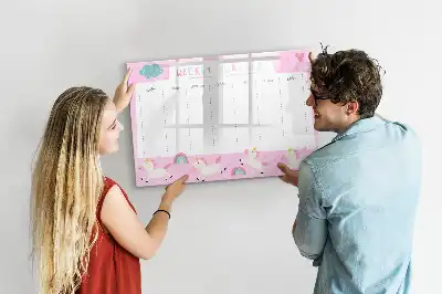 Magnetisk tegnetavle ugeplanner til børn