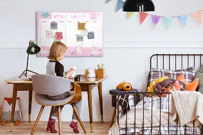 Magnetisk tegnetavle ugeplanner til børn