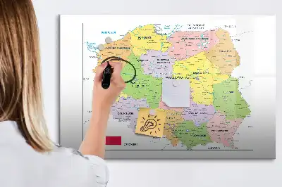 Magnetisk tegnetavle med kort over Polen