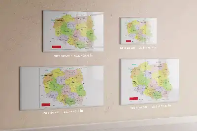 Magnetisk tegnetavle med kort over Polen
