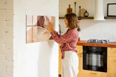 Magnetisk tegnetavle med abstrakt bølgemønster
