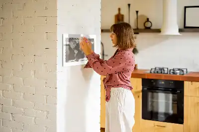 Magnetisk skrivetavle med verdenskort i brun