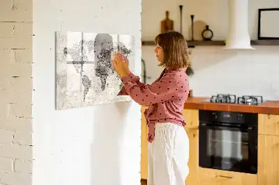 Magnetisk verdenskorttavle tavle til at tegne på