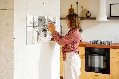 Magnetisk verdenskorttavle tavle til at tegne på