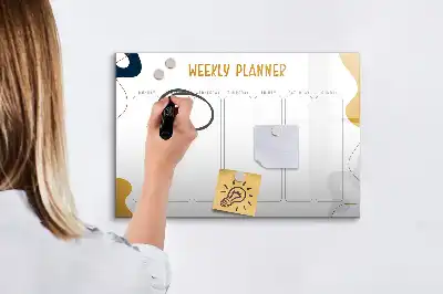 Ugeplanner magnetisk skrivetavle