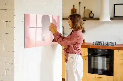 Tavle til at tegne magnetisk Lyserød marmor