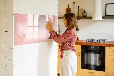 Tavle til at tegne magnetisk Lyserød marmor