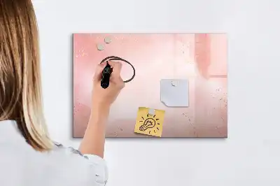 Tavle til at tegne magnetisk Lyserød marmor