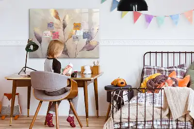 Magnetisk skrivetavle med akvarelplanter