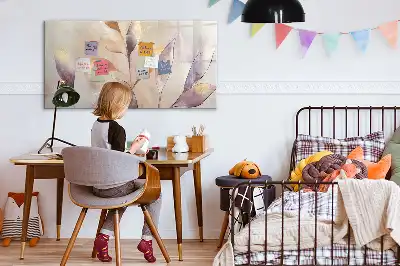 Magnetisk skrivetavle med akvarelplanter
