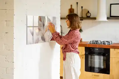 Magnetisk skrivetavle med akvarelplanter
