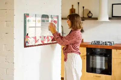 Magnetisk ugeplan til børn skrivetavle
