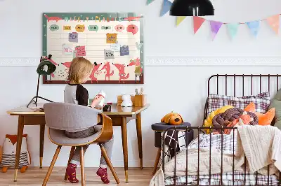 Magnetisk ugeplan til børn skrivetavle