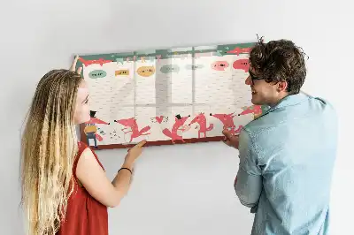 Magnetisk ugeplan til børn skrivetavle
