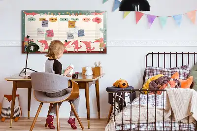 Magnetisk ugeplan til børn skrivetavle