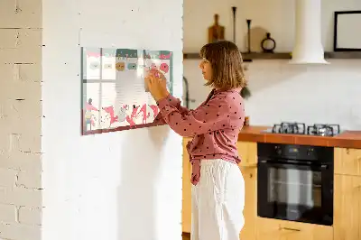 Magnetisk ugeplan til børn skrivetavle