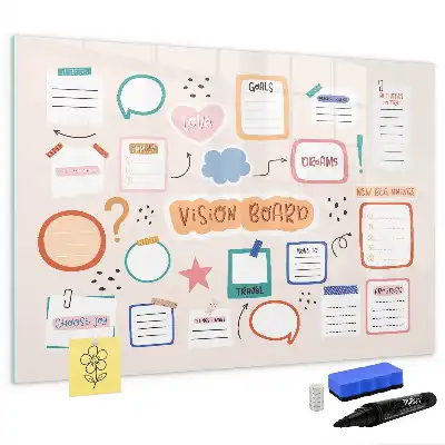 Tavle til at tegne magnetisk Farverigt vision board