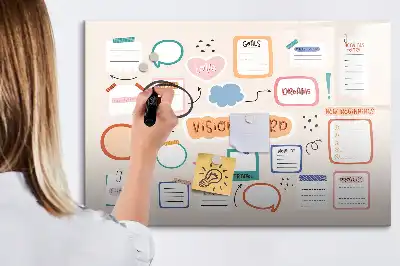 Tavle til at tegne magnetisk Farverigt vision board