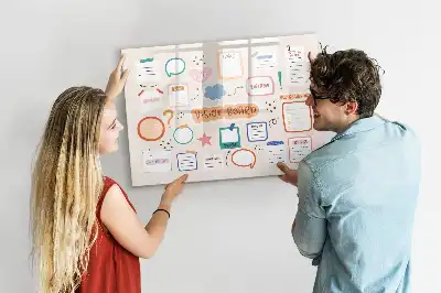 Tavle til at tegne magnetisk Farverigt vision board