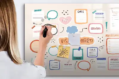 Tavle til at tegne magnetisk Farverigt vision board