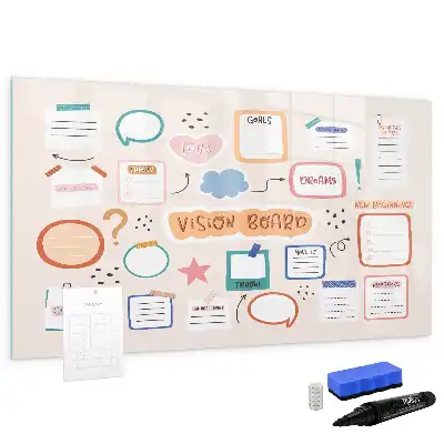 Tavle til at tegne magnetisk Farverigt vision board