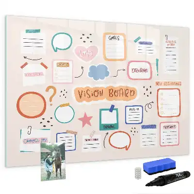 Tavle til at tegne magnetisk Farverigt vision board