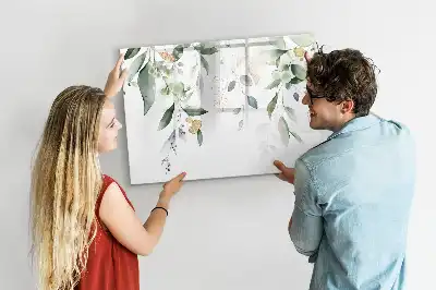 Magnetisk tegnetavle med motiv af planteblade