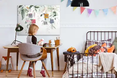 Magnetisk tegnetavle med motiv af planteblade