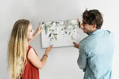 Magnetisk tegnetavle med motiv af planteblade