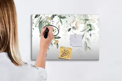 Magnetisk tegnetavle med motiv af planteblade