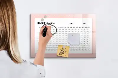 Magnetisk skrivetavle til vaneopfølgning