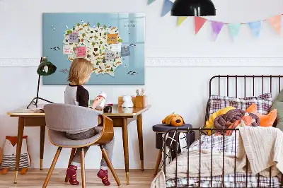 Magnetisk skrivetavle med kort over Polens dyr