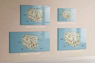 Magnetisk skrivetavle med kort over Polens dyr