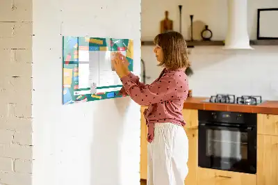 Magnetisk skrivetavle med skoleskema