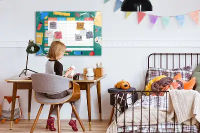Magnetisk skrivetavle med skoleskema