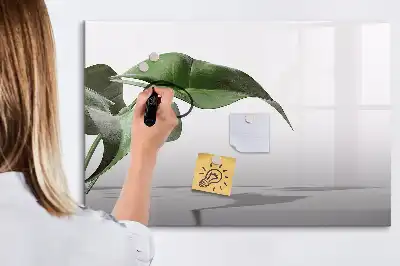 Magnetisk tegnetavle med motiv af abstrakte blade