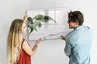 Magnetisk tegnetavle med motiv af abstrakte blade