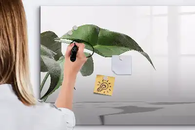 Magnetisk tegnetavle med motiv af abstrakte blade