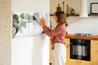 Magnetisk tegnetavle med motiv af abstrakte blade
