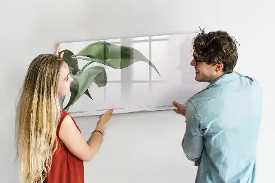 Magnetisk tegnetavle med motiv af abstrakte blade