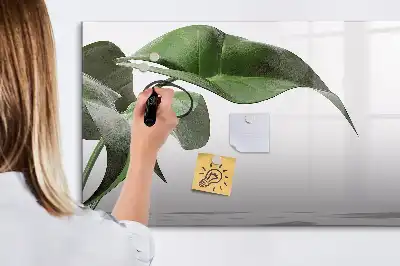 Magnetisk tegnetavle med motiv af abstrakte blade