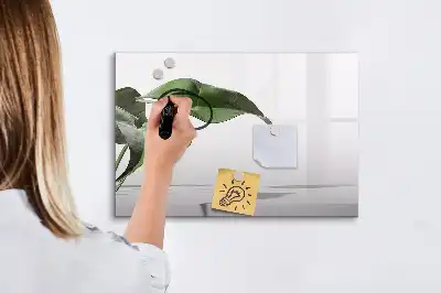 Magnetisk tegnetavle med motiv af abstrakte blade