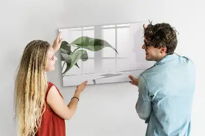 Magnetisk tegnetavle med motiv af abstrakte blade