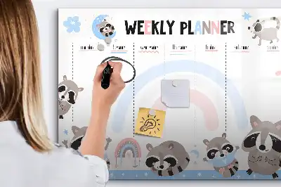 Ugeplanner til børn magnetisk skrivetavle