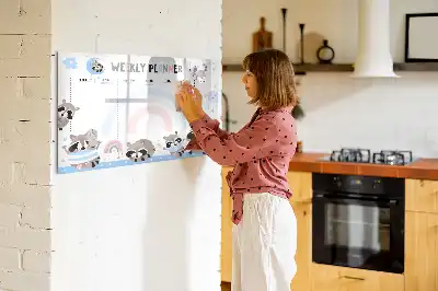 Ugeplanner til børn magnetisk skrivetavle