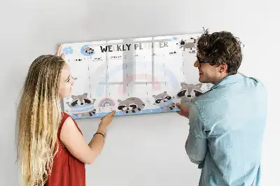 Ugeplanner til børn magnetisk skrivetavle