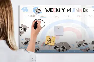 Ugeplanner til børn magnetisk skrivetavle