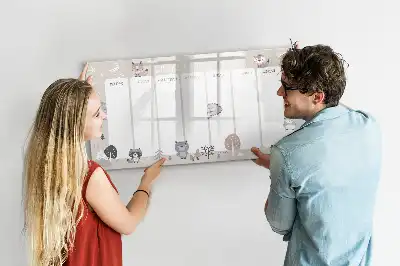 Magnetisk tegnetavle ugeplanner med dyr